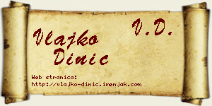 Vlajko Dinić vizit kartica